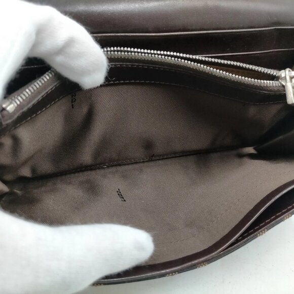 Authentic Fendi Brown Canvas Leather Wallet mn258-113025 - Picture 7 of 9